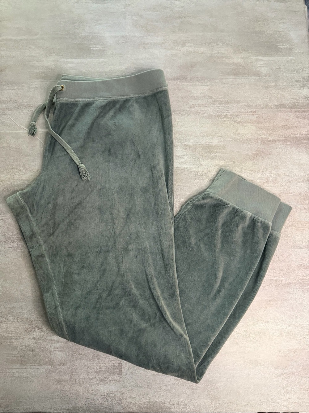 Juicy Couture Velour Joggers in Sage